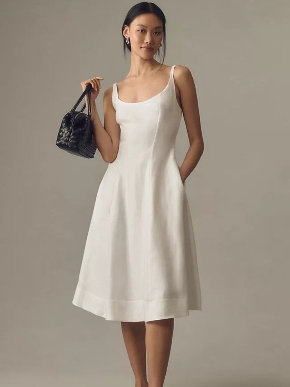 Reformation Magnolia Linen Midi Dress
